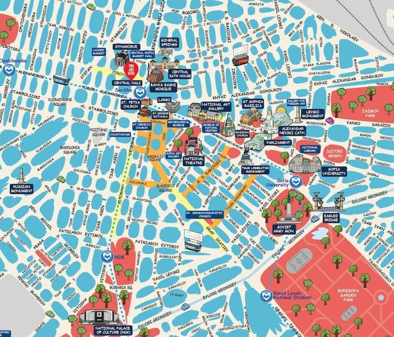 Cozy 2-Bedroom Flat In The Very Center Of Sofia Exteriör bild